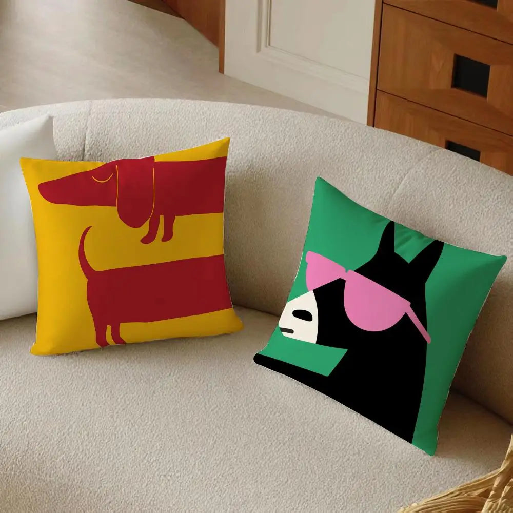 Cartoon Animals Cushion Cover Pillowcase Anti-dustmite living Room Sofa Decor Cushion Room