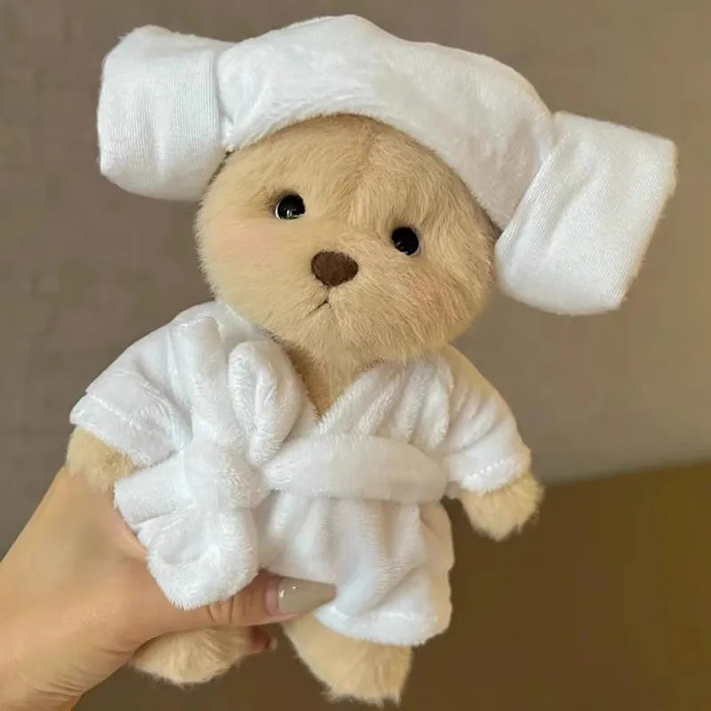 30cm High Quality Handmade Bear Plush Toy Cosplay Change Dress Cloth Girl Hug Cuddly Plushie Doll for Girlfriend Christmas Gift