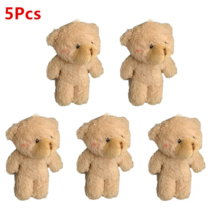 5Pcs/1Pc 6cm Mini Soft Plush Bunny Joint Rabbit for Doll Decoration for House Plush Mini Toy Stuffed Bunny for Doll Bunny Figure