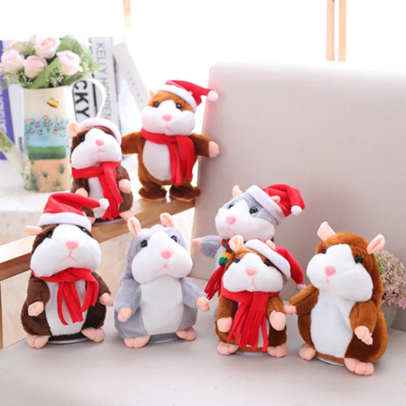 Cute Talking Hamster Speak Talk Sound Record Repeat Stuffed Plush Animal Kawaii Talking Hamster Mouse Toys For Children Gifts
