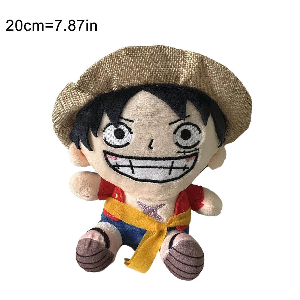 20cm One Piece Plush Toy Japanese Anime Luffy Zoro New Cartoon Character Doll Padding Classic Cute Beautiful Gifts For Kids Toys