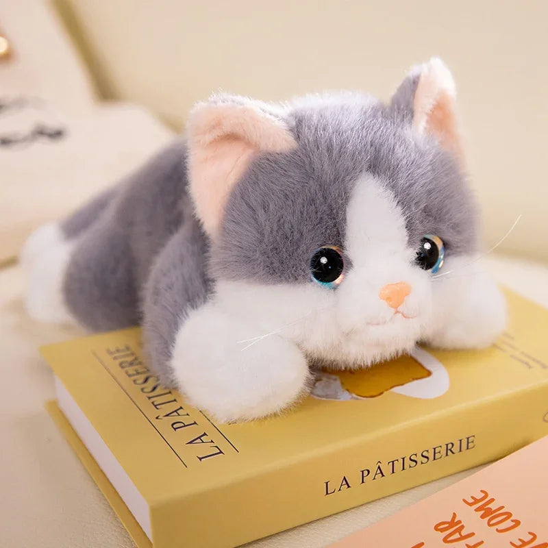 Simulation Cat Plush Toys Soft Stuffed Kitten Model Fake Cats Realist Animals For Kids Girls Birthday Valentine's Day Gift