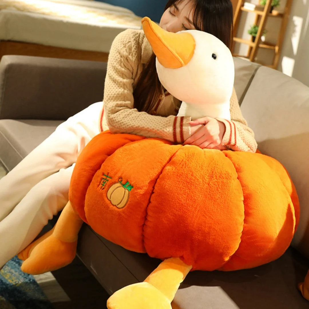 1pc 30cm/11.81in Cute big goose doll doll creative pumpkin duck plush toy funny girlfriend birthday present girl gift