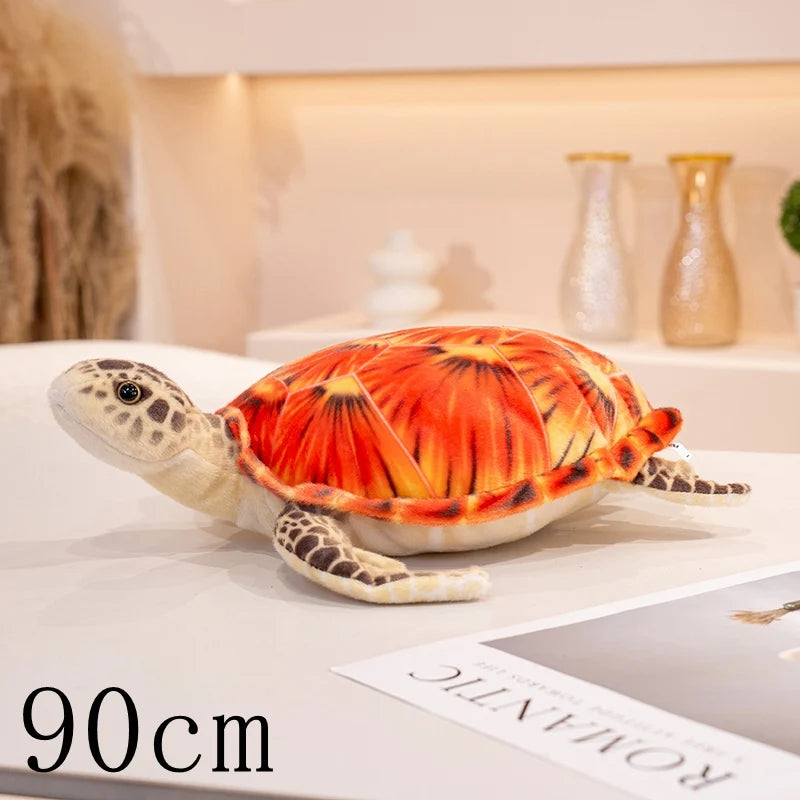 Cute Baby Super Green Simulation Stuffed Tortoise Realistic Sea Turtle Animal Plush Baby Toy Gift Hot Sale Home Decoration Gift