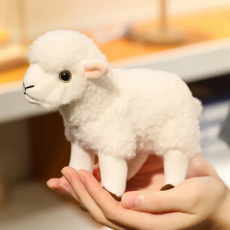 Hot Sale Realistic Sheep Plush Toys Soft Stuffed Standing Sheep Doll Pendants Cute Delicate Keychian Pendants Bags Decor