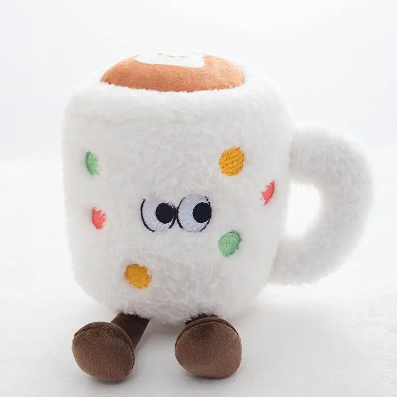 20/25cm New Coffee Cup Milk Box Pineapple Bun Boy Stuffed Plush Toy Cartoon Anime Suitable Children's Birthday Gift Fun Doll