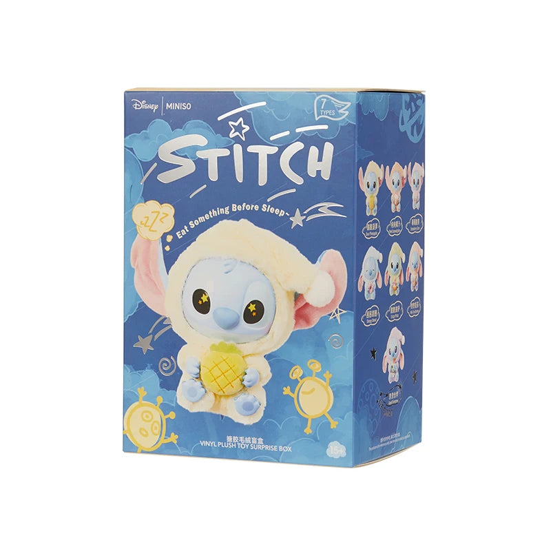 Disney Stitch Plush Toys Movie Model Toy Eat Something Before Sleep Series Cartoon Anime Room Decoration Doll Kids Birthday Gift