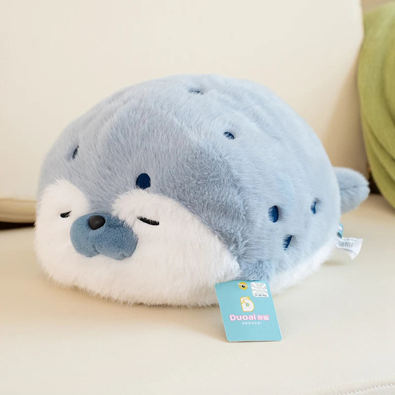 Cute Seal Plush Toy Lifelike Stuffed Marine Life Sea Otter Soft Doll Simulation Seal Pillow Cushion Kids Toys Birthday Gift
