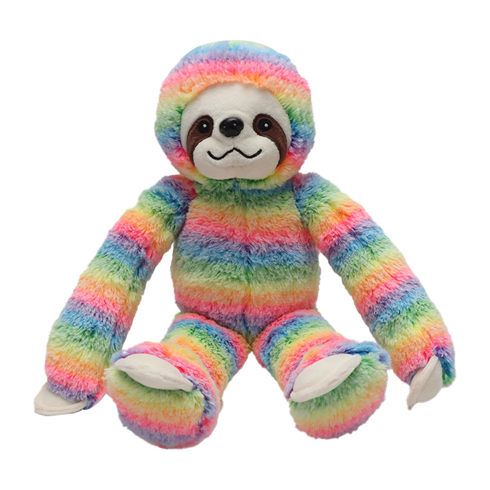 40cm Rainbow Sloth Plush Toys Soft Stuffed Colorful Sloth Dolls Movie Stuffed Animals Birthday Gifts Toys for Kids Home Decor