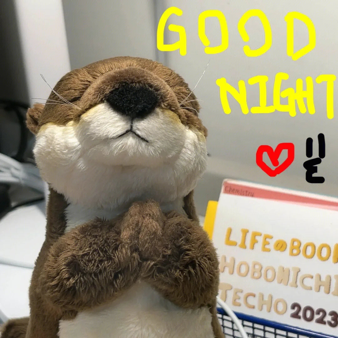 18cm Cute Otter Plush Toy Japanese Style Stuffed Animal Praying Otter Plushies Kawaii Doll For Girl Plush Otter Xmas Gifts