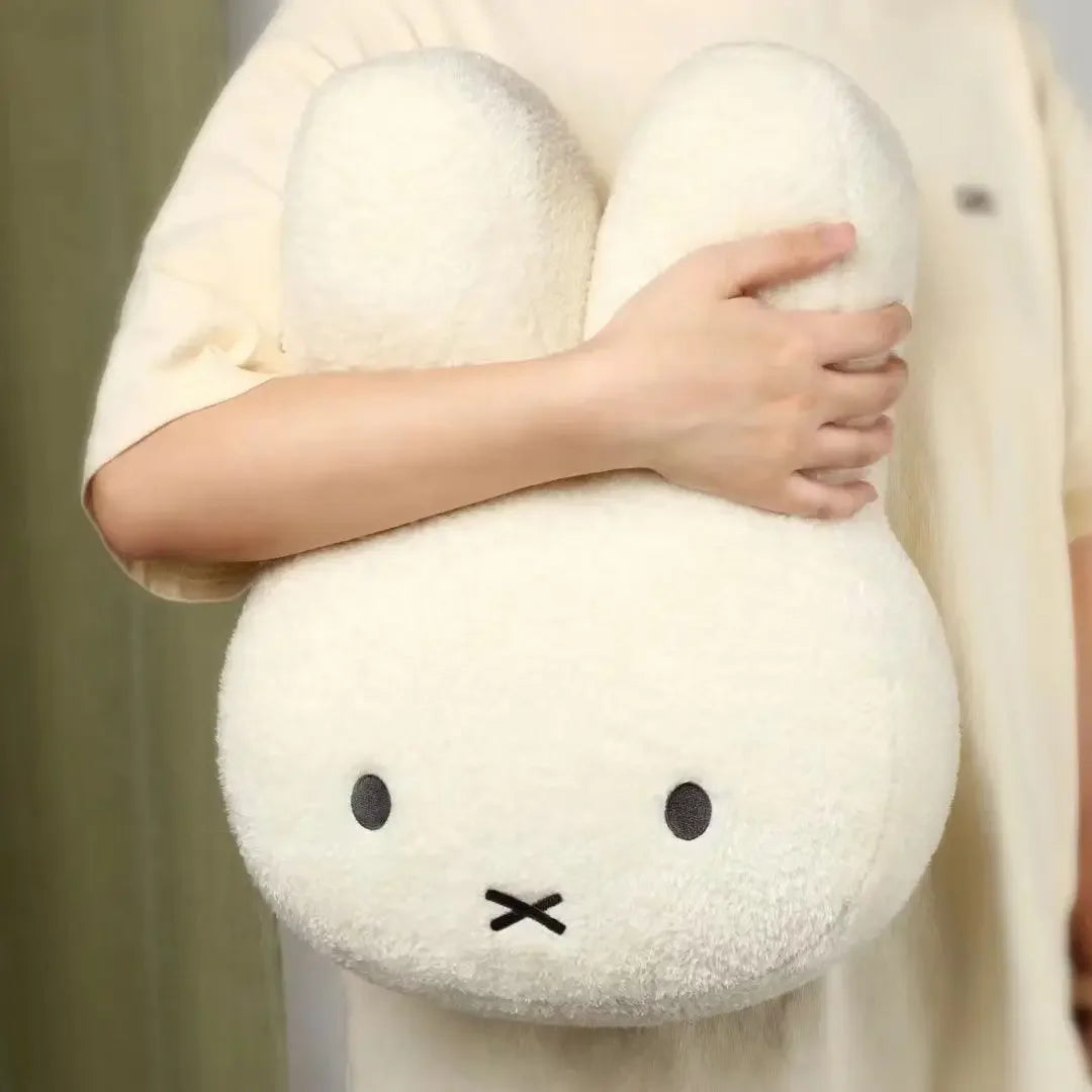 Kawaii Miffy Plush Pillow Cute Sweet Doll Toy Creative Room Decoration Cartoon Ornament Birthday Christmas Gift