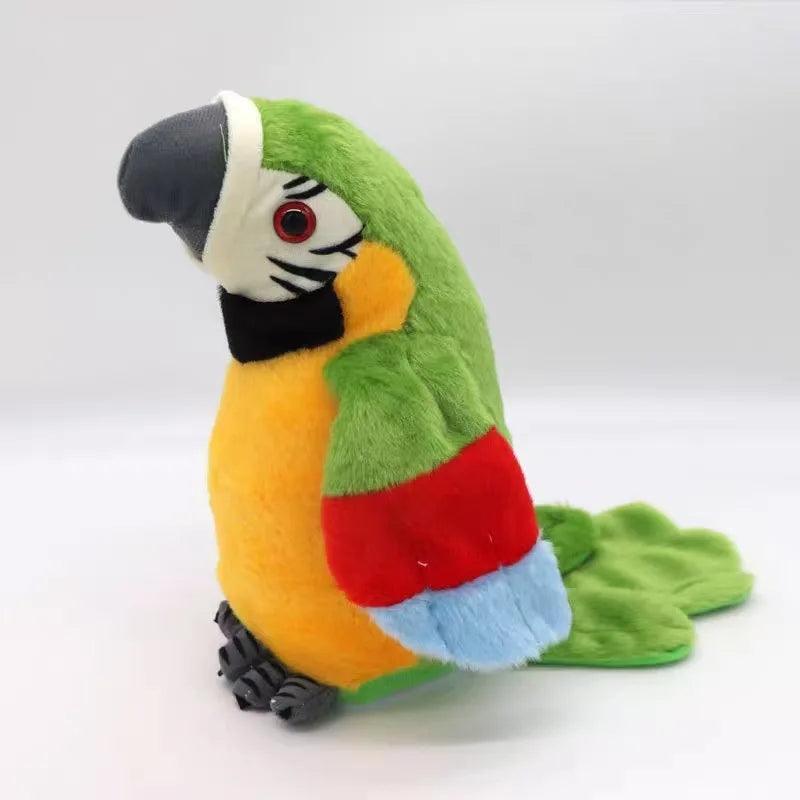 Talking Macaw Parrot Repeat What You Say Stuffed Animal Plush Toy Electronic Record Animated Bird Speaking Parrot Pet Plush Toys