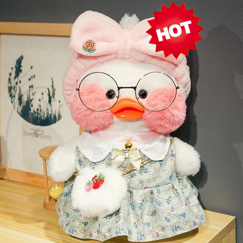 New plush Cute Lafan Duckes Cafe Duckes 30cm Doll Plush Toy Stuffed Soft Doll Kawaii Animal Pillow Birthday Gift for Kids