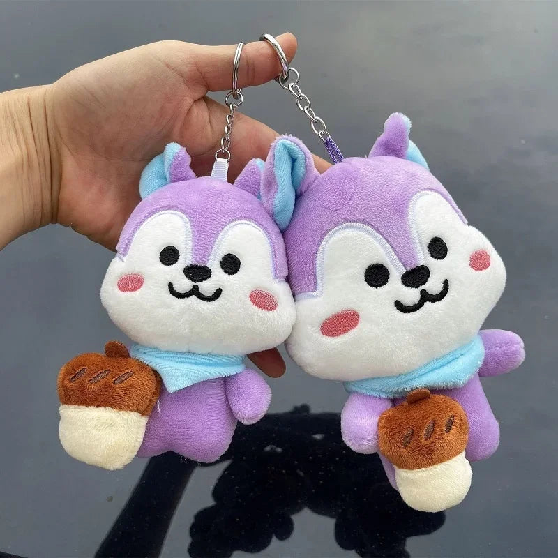 Kpop Squirrel Doll Plush Kawaii Line Friend Anime Hobby Mang Plush Pillow 2023 New PP Cotton Purple Doll For Kid Birthday Gift