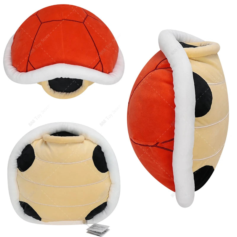 Mario Blue Spiny Shell Pillow Plush Toys Anime Red Shell Yoshi Egg Sleep Sofa Stuffed Oversize Cushion Peluche Kids Dolls Gifts