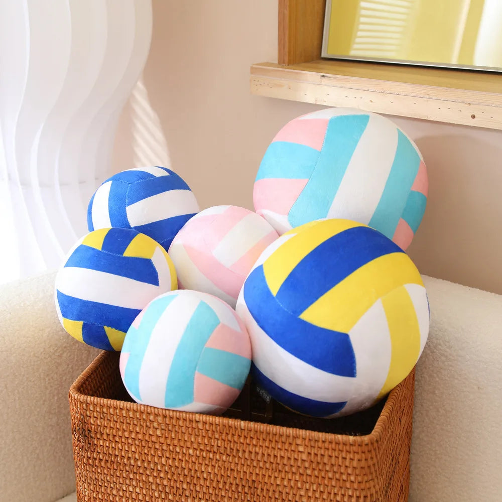 Hot Sale Kawaii Simulation Volleyball Plush Toy Cute Volleyball Props Pillow Accompany Kids Soft Gifts for Girls Boys Room Decor