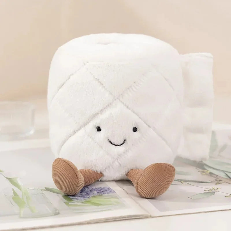 Adorably Anime Toilet Utensils Plush Toys Adorably Roll Paper Stuffed Dolls Unisex Bathroom Series Toys Kawaii Room Decor Gifts