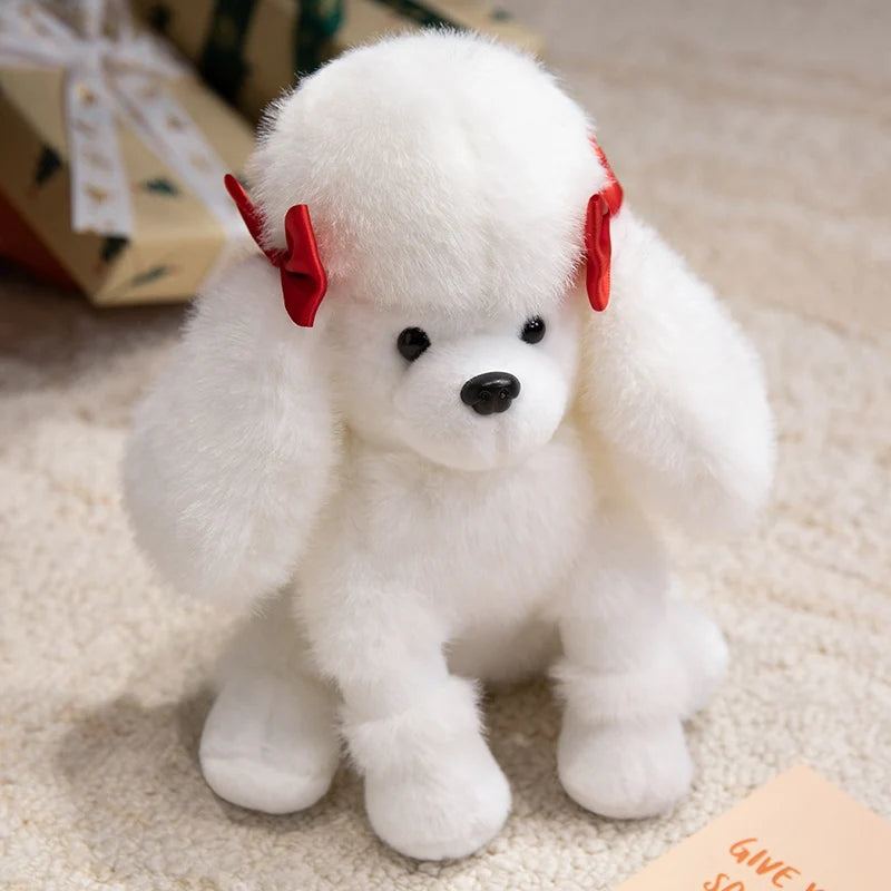 Hot Sale Realistic Sitting Poodle Pug Puppy Plush Toys Stuffed Doggy Cute Fluffy Plush Pet Room Decor Children Birthday Gift