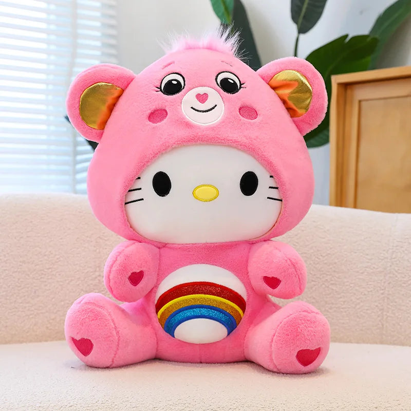 Meet the Dreamy Sanrio x Care Bears Crossover Plushies: 30cm of Rainbow Magic!