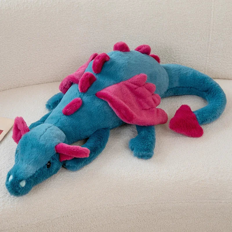 30-70cm Cartoon Hot Flying Dragon Plush Toy With Wings Blue Green White Pink Long Dragon Plush Toy Pillow Gift For Boy And Girl
