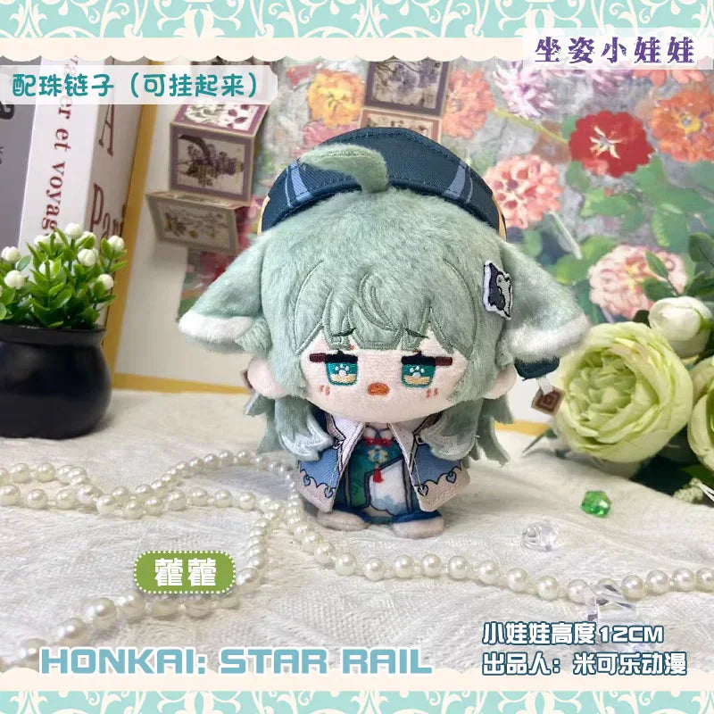 New 10cm Game Honkai: Star Rail Plush Aventurine Dr. Ratio Cute Plush Cartoon Blade Dolls Bag Pendant Keychain Gift