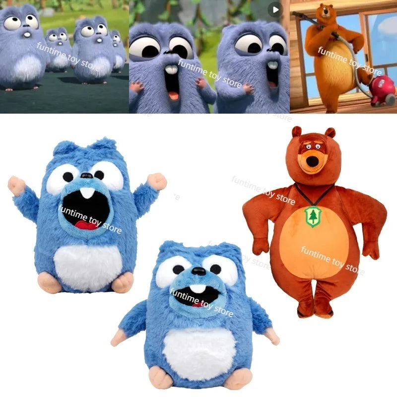 Anime Grizzy & The Lemmings Plush Kawaii Cartoon Grizzly And Lemmings Anime Peripheral Stuffed Doll For Kid Birthday Cute Gifts