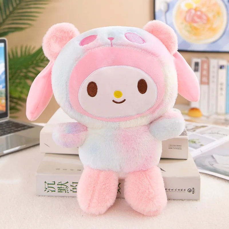 Sanrio Anime Sanriod Toys Kawaii Kuromi My Melody Cinnamorol Plush Soft Stuffed Animals Doll Plushie Pillow Xmas Gift Decor
