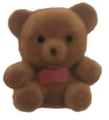 3CM Mini Teddy Bear Plush Toys - Cute Small Stuffed Animals in Pink/Yellow/Blue with Red Bow Tie, Tiny Cuddly Companions for Decor &amp; Gifts