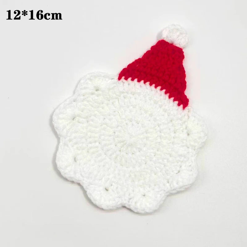 Lily of the Valley Crochet Flower Drink Coasters for Tea Tables Handmade Floral Home Decor
