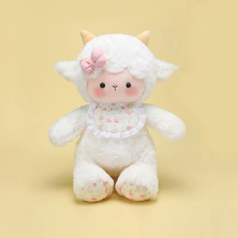 45cm bubu Cute little sheep doll plush toy pillow for girls to sleep with on the bed as a birthday gift for children