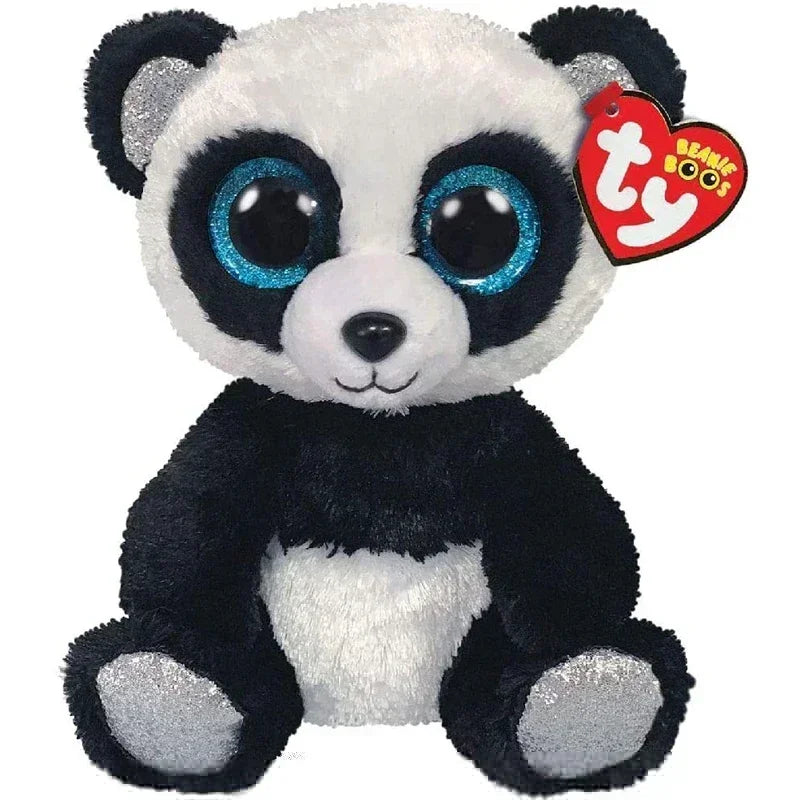 15cm Ty Big Eye Beanie Animals Plush Slick Fox Ferdinand Locky Axolotl  Dexter Icy Seal Heather Cat Children Toy Holiday Gift
