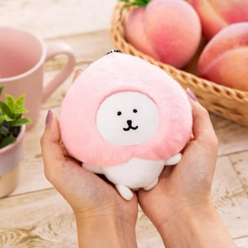 8cm New Product Self-deprecating Bear Peach Limited Doll Girl Bag Plush Pendant Cute Cartoon Toy Keychain Decoration School Gift