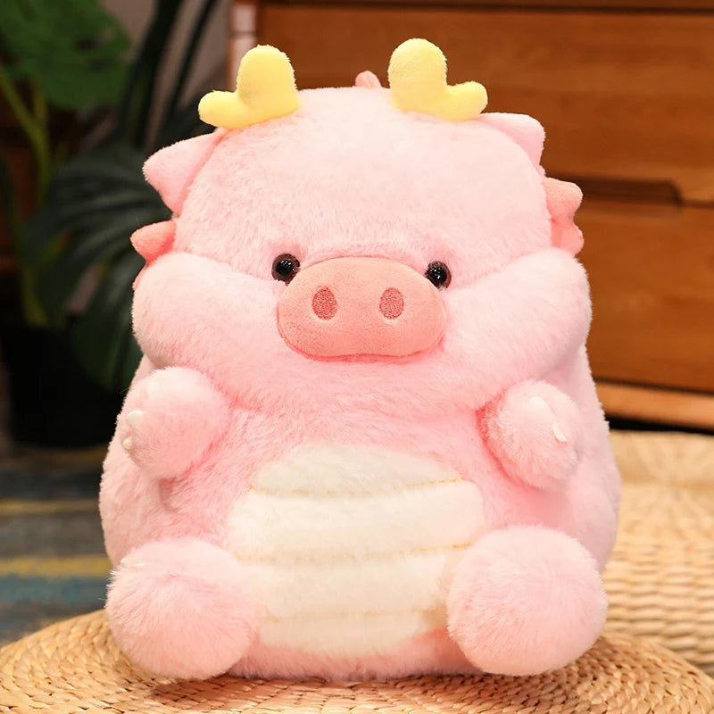 30cm/11.81in Kawaii Funny Pig & Dragon Plush Toy, Stuffed Soft Animal Piggy DollThrow Pillow Cushion, Funny Birthday Xmas Gift F