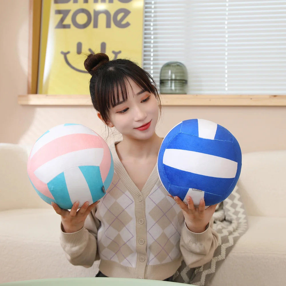 Hot Sale Kawaii Simulation Volleyball Plush Toy Cute Volleyball Props Pillow Accompany Kids Soft Gifts for Girls Boys Room Decor