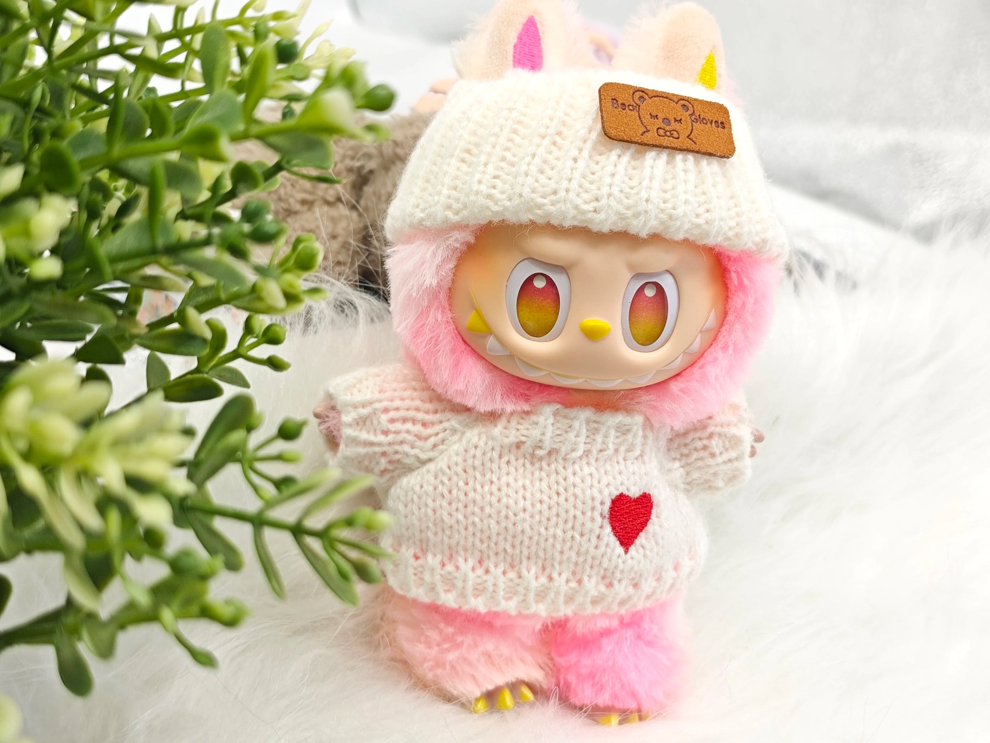 Blind Boxes Sweet Character For Labubu Monster Series Clothes Mystery Kids Charming Toy Fluffy Adorable Huggable Present Lovable