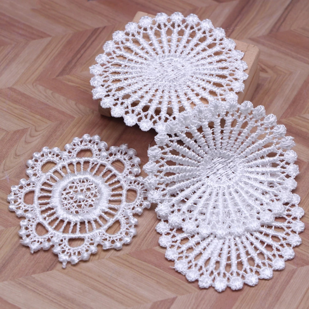 Mini Crochet Lace Doily Coasters for Dollhouse Displays Tea Tables and Handmade Decor