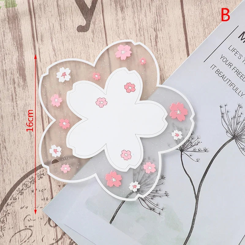 Cherry Blossom Non Slip Drink Coaster Set for Cups Coffee Tables and Kitchen Decor