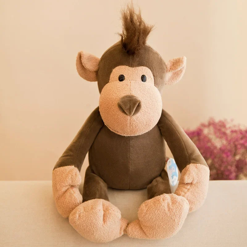 25CM Kawaii Jungle Animal Plush Toys Forest Animal Plush Dog Zebra Elephant Lion Fox Giraffe Children's Toys Doll Birthday Gift