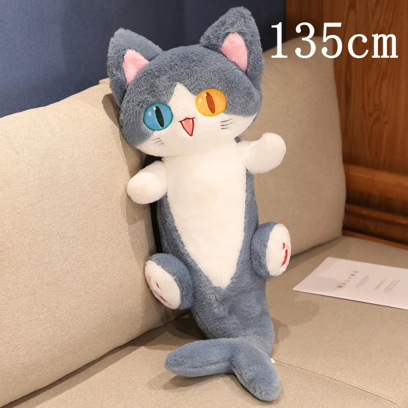 50-135cm Kawaii Transform Blue Shark Cat Plush Toys Stuffed Cute Cat Doll Animal Pillow Soft Cartoon Cushion Kids Christmas Gift
