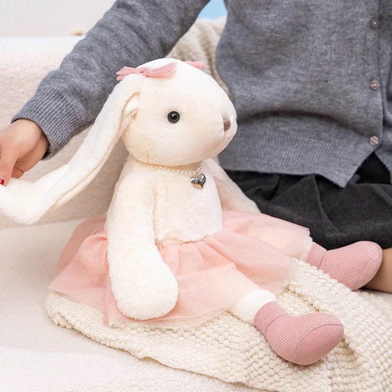 35/50cm Cartoon Cute Long Ears Rabbit Plush Doll Long Legs Princess Skirt Rabbit Animal Stuffed Toy Home Decor Gift For Girls