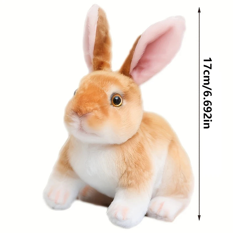 Realistic Lifelike Multi-Color Rabbit Plush Toy, Stuffed Bunny for Kids, Birthday Christmas Gift & Home Decor