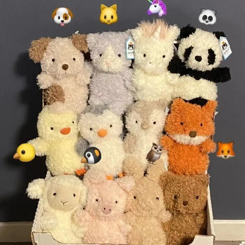 Soft Furry Plush Toys Fox Owl Pig Lamb Chick Duck PP Cotton Birthday Gifts for Boy Girls Cute Plushies Dolls Gifts Adult