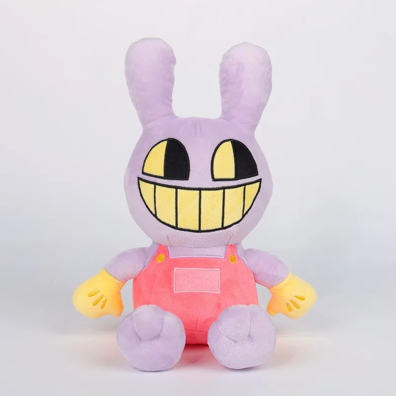 "The Amazing Digital Circus Rabbit Plush - 18cm Soft Lavender Stuffed Bunny with Healing Quotes, Cute Plush Toy for Fans & Gifts"