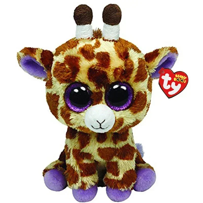 15cm Ty Big Eye Beanie Animals Plush Slick Fox Ferdinand Locky Axolotl  Dexter Icy Seal Heather Cat Children Toy Holiday Gift