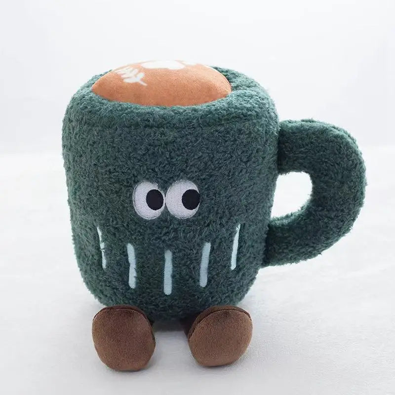 20/25cm New Coffee Cup Milk Box Pineapple Bun Boy Stuffed Plush Toy Cartoon Anime Suitable Children's Birthday Gift Fun Doll