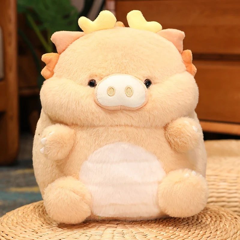 30cm/11.81in Kawaii Funny Pig & Dragon Plush Toy, Stuffed Soft Animal Piggy DollThrow Pillow Cushion, Funny Birthday Xmas Gift F