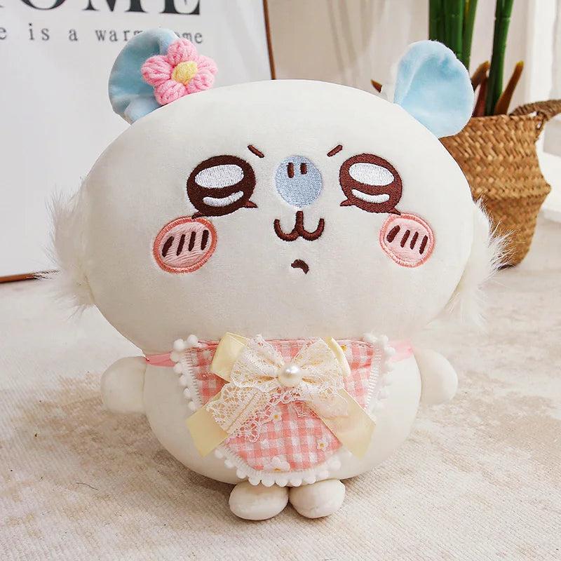 Cartoon Usachi Chiikawa Wear Clothes Plush Toy Jiikawa Hachi Self-deprecating Bear Stuffed Doll Home Decor Pillow Kids Gifts