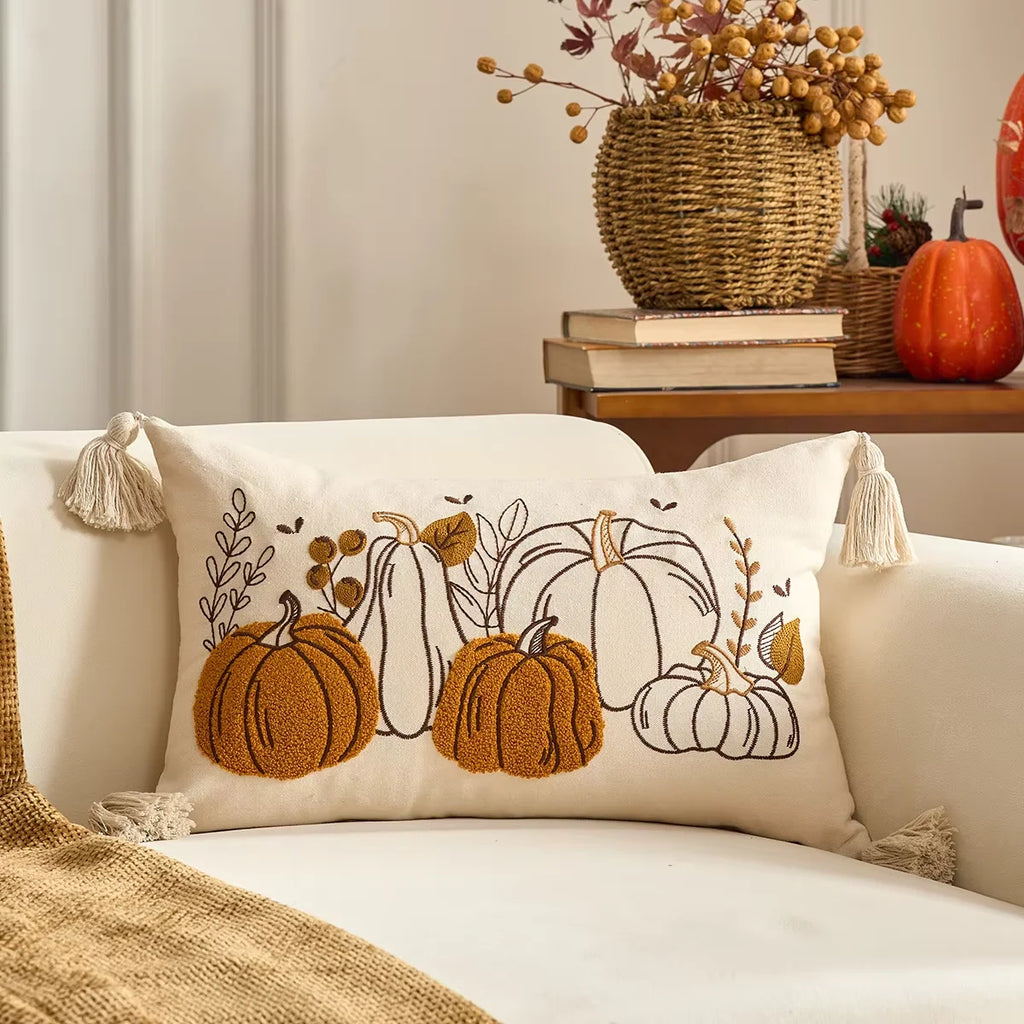 Autumn Harvest Lumbar Pillow Cover – 30 × 50 cm