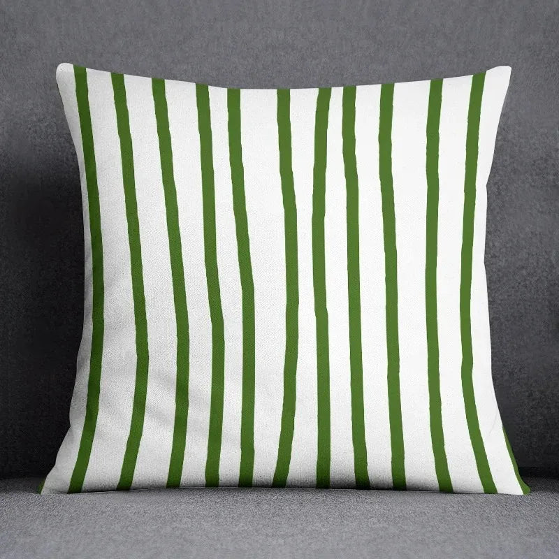 Modern Green Leaf Series Double Sided Pillowcase, Nature Style Decorative Cushion Cover for Sofa, Insert Not Included