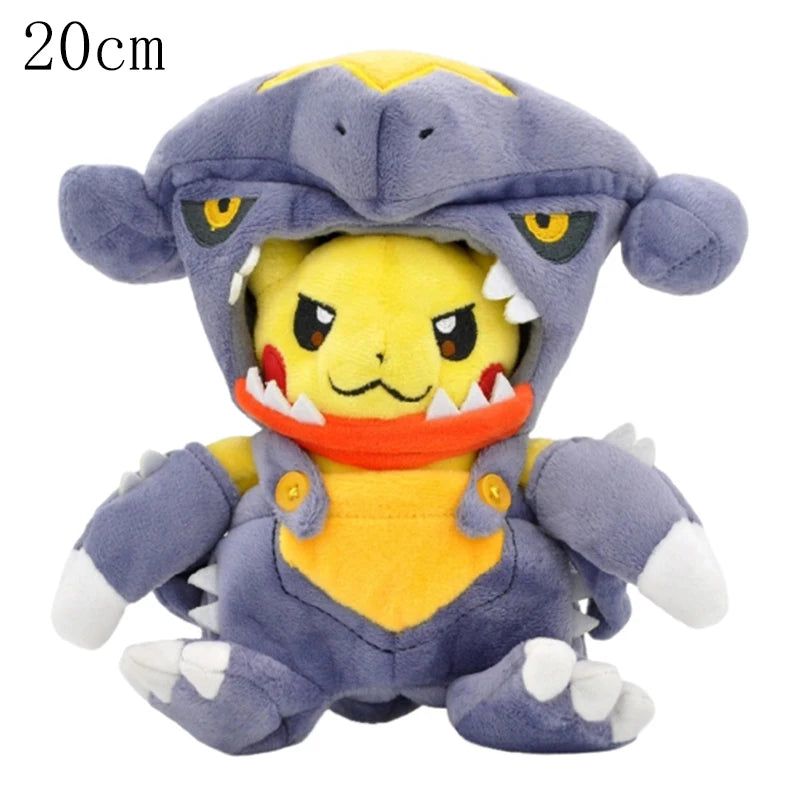 Cosplay Pikachu Pokemon Plush Eevee Charizard Snorlax Garchomp Tyranitar Hydreigon Ampharos Stuffed Doll Toy For Kid Miniso Gift